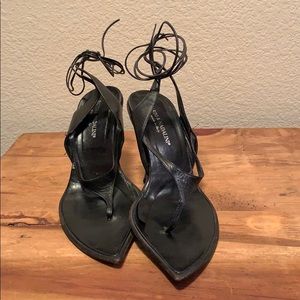 Parisi and Nadini ankle wrap heeled sandals
